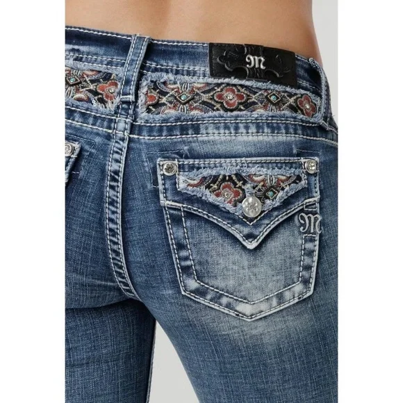 Miss Me Light Blue Flare Jeans - Picture 4 of 5